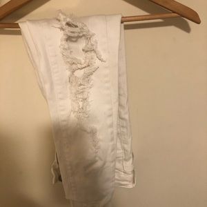 white AE jeans